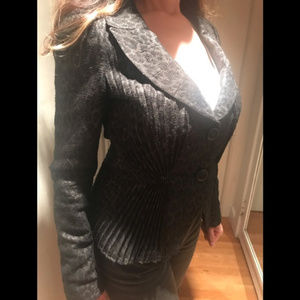 Andrew Gn Black Leopard Metallic Jacket Goth Sexy